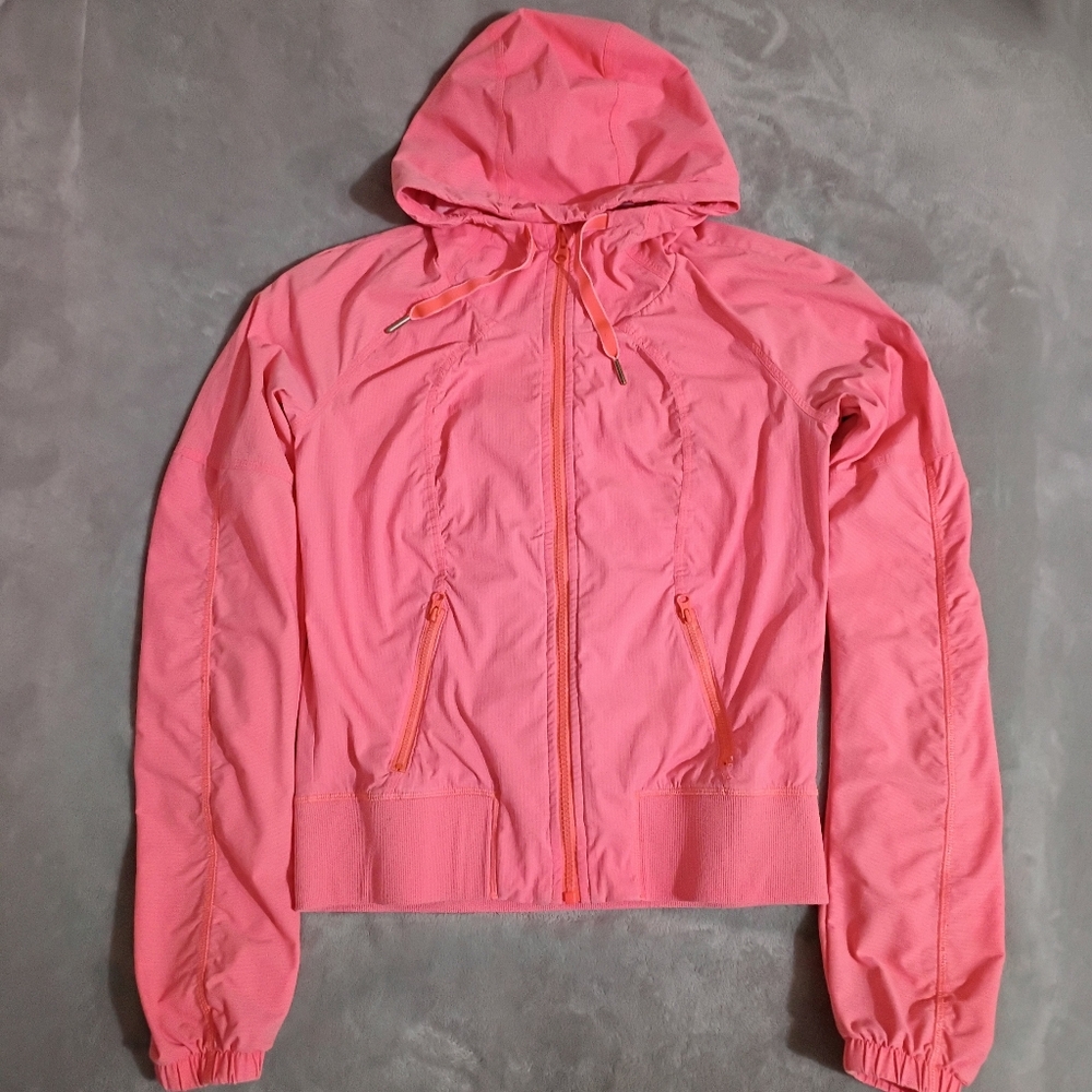 Lululemon Athletica Street To Studio Jacket 6 Neon Coral